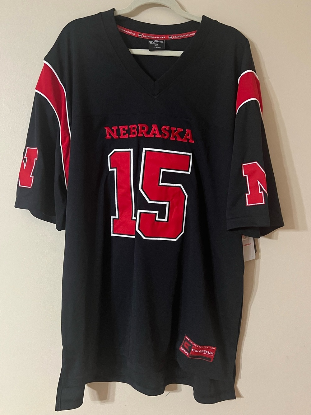 Colosseum Dylan Raiola #15 Nebraska Cornhuskers Black Jersey